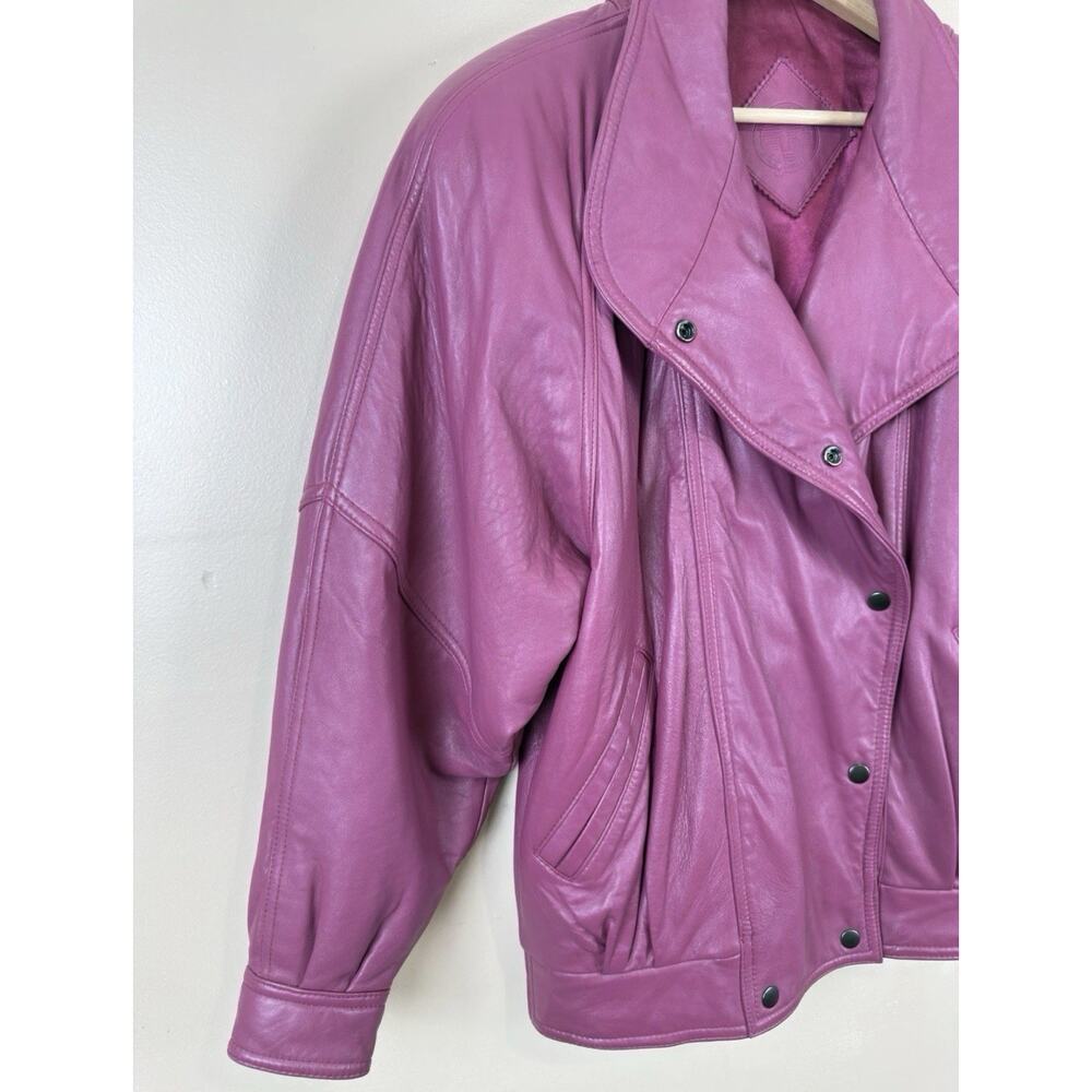 Jacqueline Ferrar Mauve Leather Jacket - Picture 5 of 17